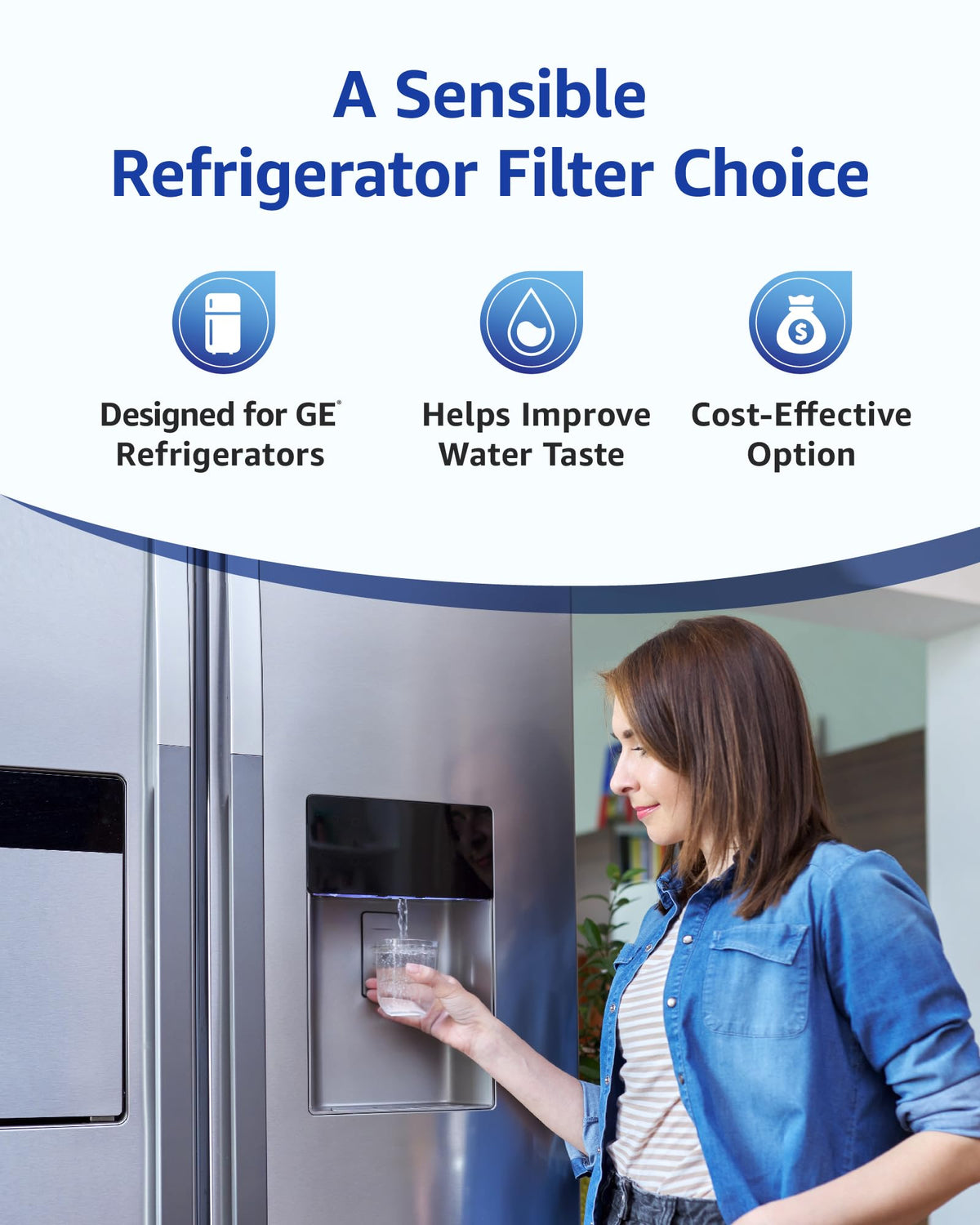 Overbest OB6019C Water Filter Replacement for GE RPWFE, 3 Pack