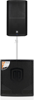 3500W P.M.P.O 18 inch Active Powered Subwoofer with 15 Inch DSP PA Speaker/Stage Monitor for DJ, Live