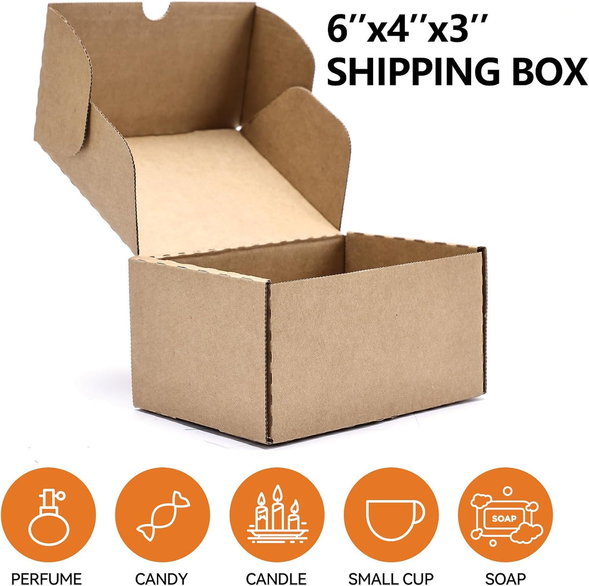DIY Gift Mailers 10 Pack, Brown 6x4x3 Corrugated Shipping Boxes
