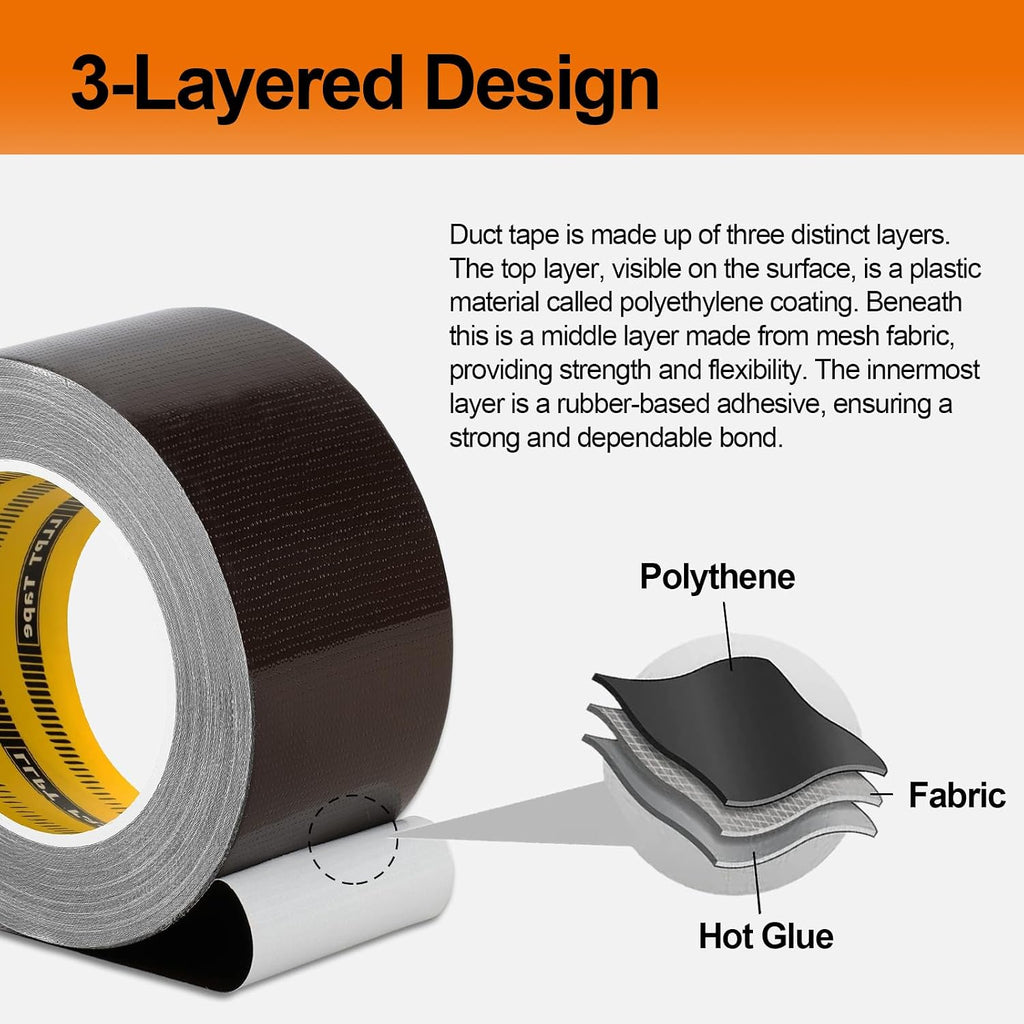 Colored Duct Tape 6 Premium Packs 2 Inch x 30 Ft Per Roll