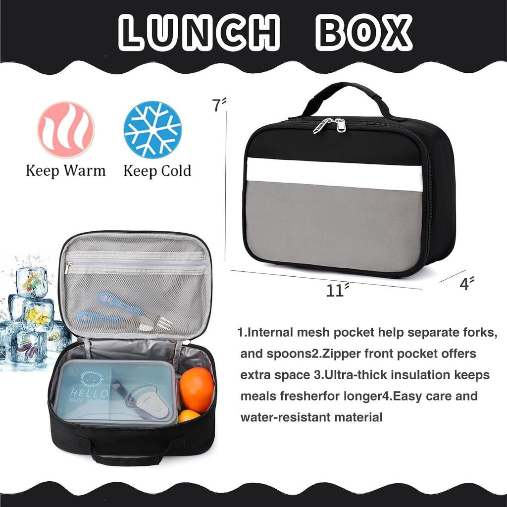 Kids Backpack with Lunch Box,Boys Girls School Bookbag Set Kindergarten | Elementary preschool bookbag,lightweight