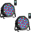 2-Packs 36LED Par Lights DJ Stage Light RGB | Sound Activated Control led stage DMX lights Uplighting for Wedding