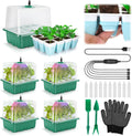 Seed Starter Tray with Grow Light, 60 Flexible Cells 5 PCS Seed Starter Kit, Reusable Seedling Starter Trays with