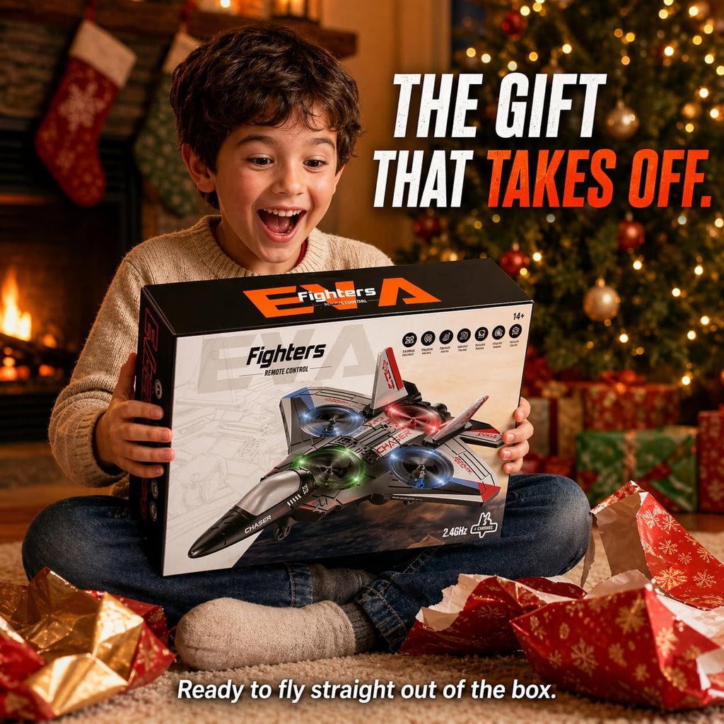 Foam RC Airplane for Kids, Adults and Beginners - LED, 50M | One button flies it home, so a first-timer will not lose