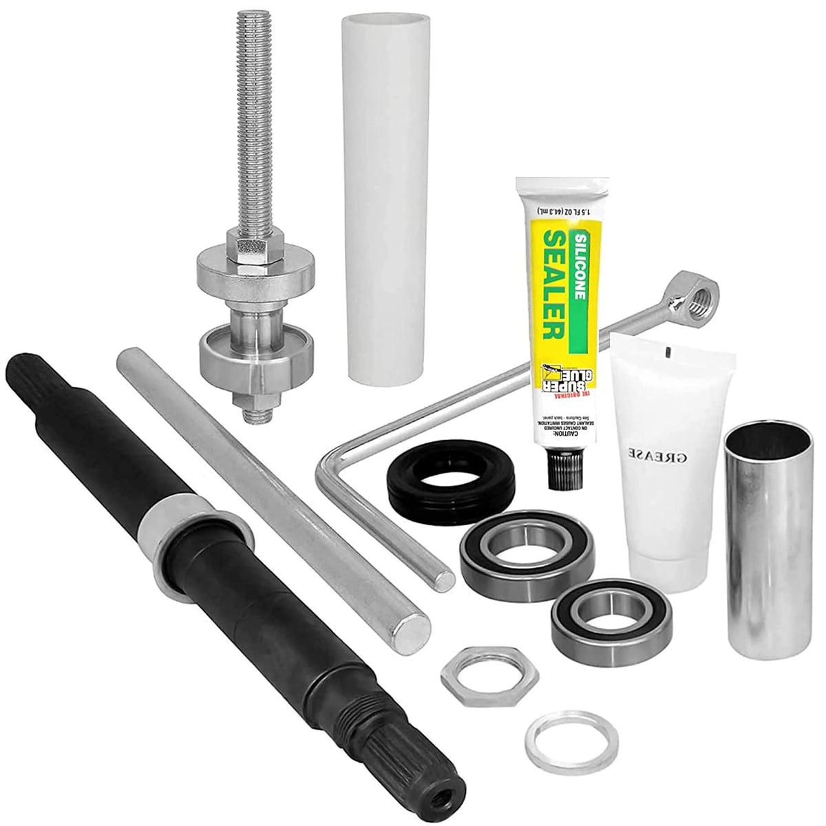 BEROEA AP5325033 & AH3503307 W10435274 Bearings Washer Tool Kit for Washers Includes Shaft, Washers, Bearings Seals Replacements Washer Tubs Shaft Repair Kits AP5325033 AH3503307 W10435274 – 13pc Kit
