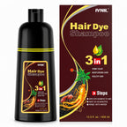 Dark Brown Hair Dye Shampoo Color Shampoo for Gray Coverage for Women Men