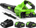 Leaf Blower Cordless, New Upgraded 1200W Brushless Motor Leaf Blower, 700CFM 200MPH with 3 Speed Modes, 160Mins Max