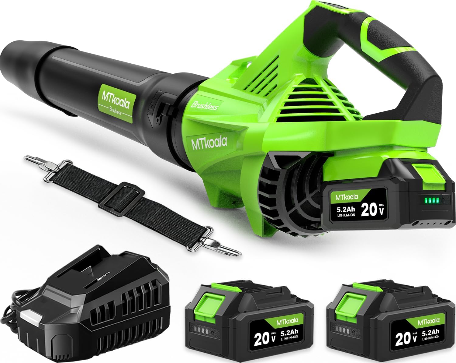 Leaf Blower Cordless, New Upgraded 1200W Brushless Motor Leaf Blower, 700CFM 200MPH with 3 Speed Modes, 160Mins Max