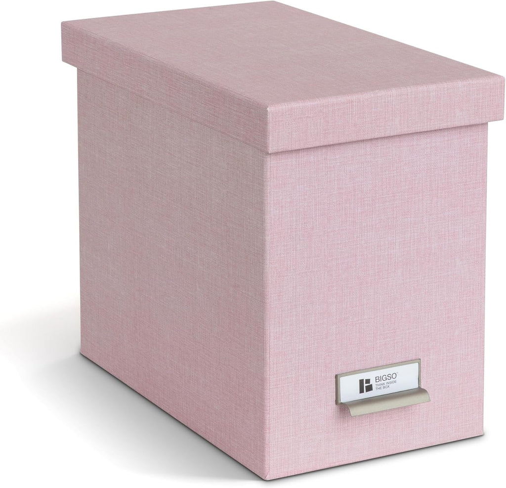 Bigso John Desktop File Box - Storage Solution and Document Organizer for Important Paperwork - Durable Hanging File