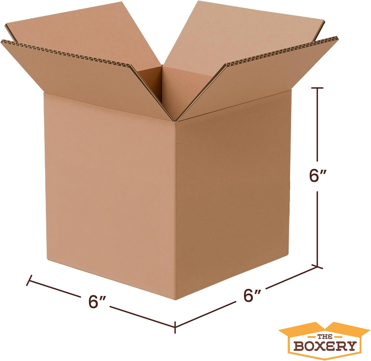 6"x6"x6" Corrugated Cardboard Boxes 25-Pack