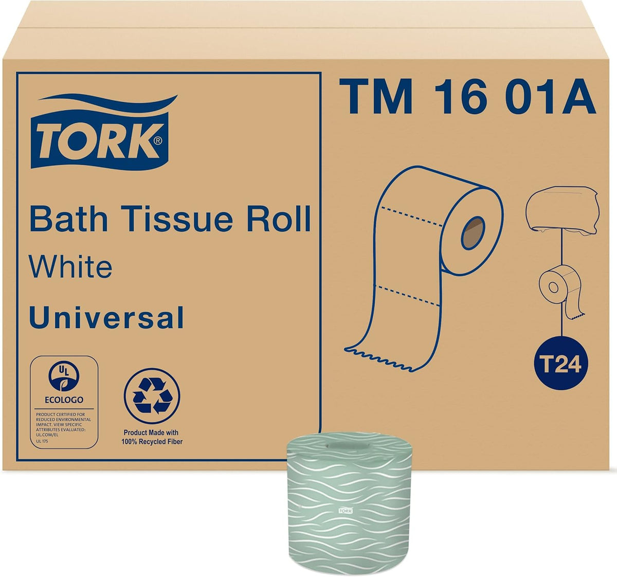 Universal Bath Tissue Roll, 2-Ply, 48 rolls, 500 sheets, TM1601A, White