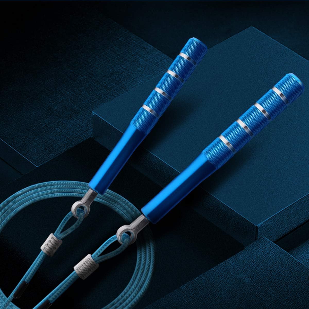 Jump Rope, Wastou Speed Jumping Rope for Training Fitness Exercise, Adjustable Adults Workout Skipping Rope for Men