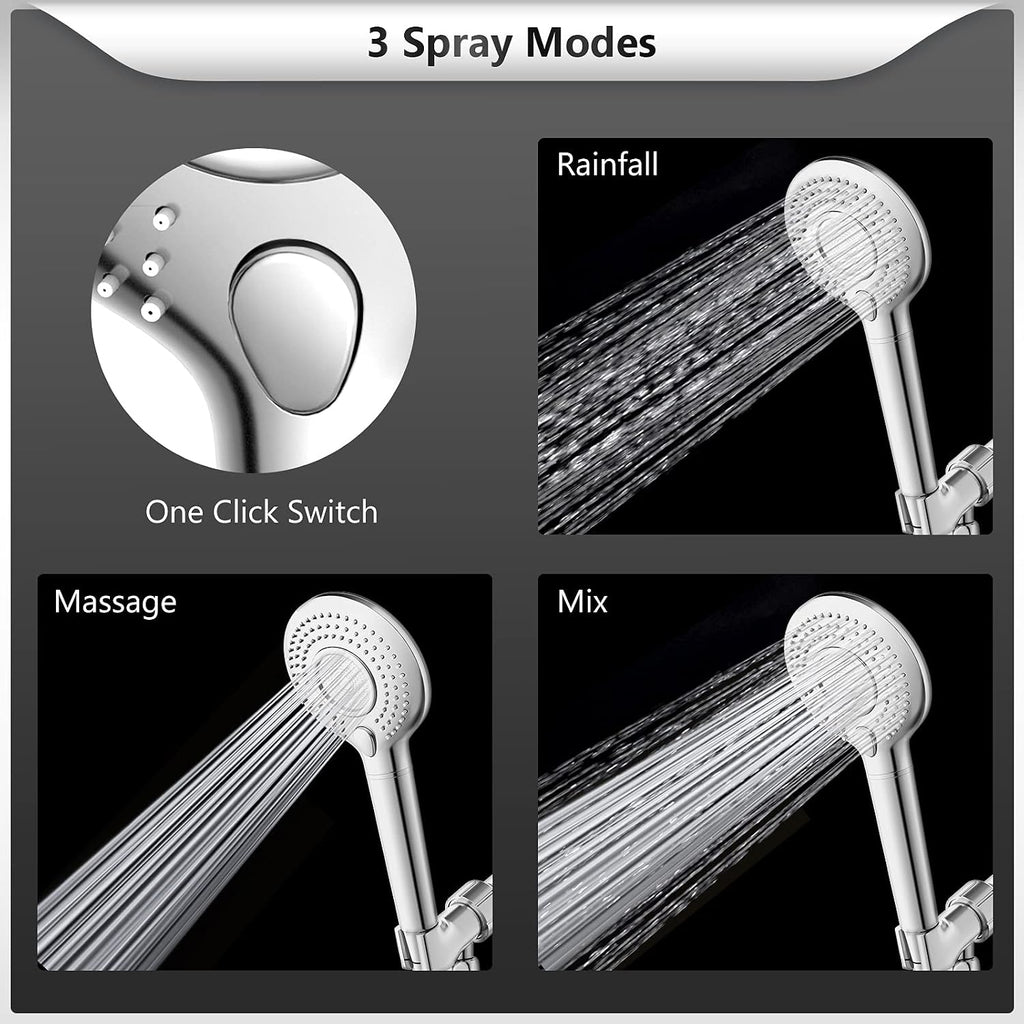 Filtered Shower Head with Handheld, High Pressure Shower Filter Head