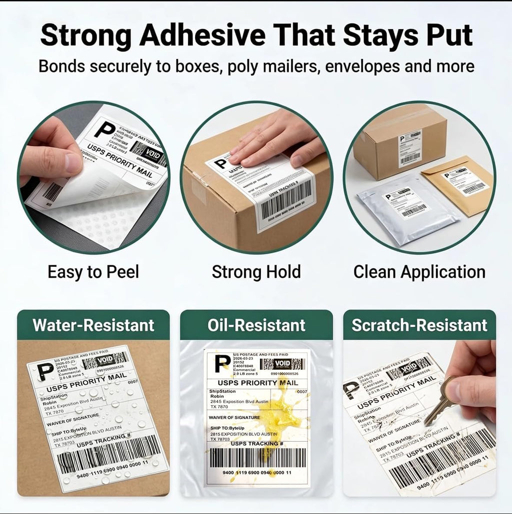 4x6 Thermal Shipping Labels 4000 Fanfold for FedEx UPS USPS