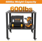 Welding Workbench Table Metal Welding Cart with Wheels, 32" x 20"