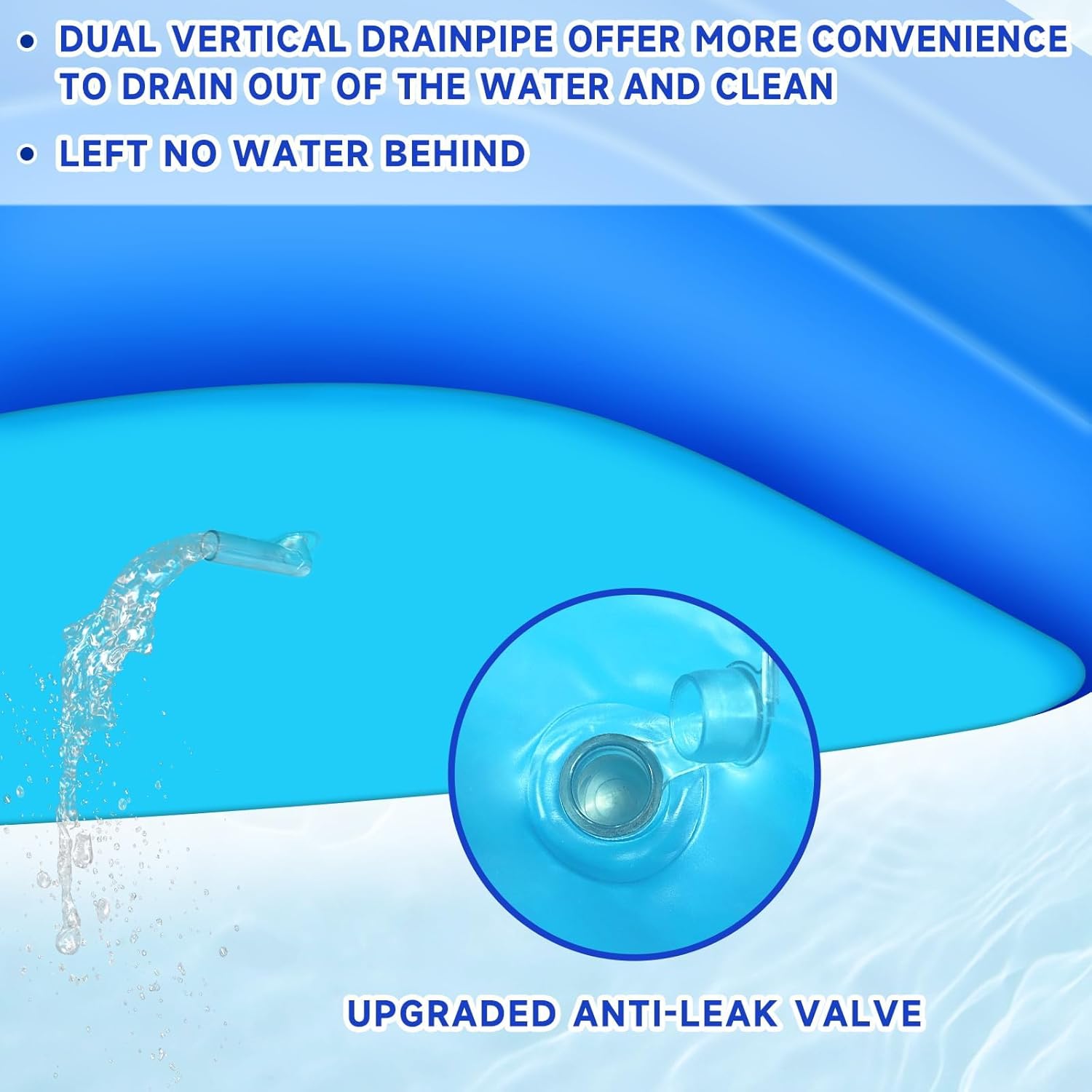 Inflatable Swimming Pool for Kids and Adults- 118" x 68" x 22" Family Full-Sized Blow Up Pools for kids -Thickened