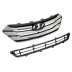HECASA Grille+Lower Grille Compatible with 2013-2016 Santa Fe