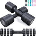 Adjustable Dumbbells Hand Weights Set: 5 lb Dumbbell Set of 2 Each 2lb 3lb 4lb 5lb Free Weights Fast Adjust Weight 4