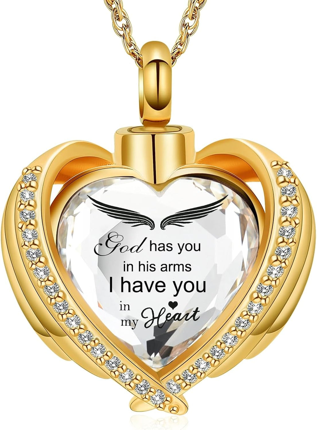 Cremation Heart Urn Necklace Ashes Jewelry for Women Men Keepsake Pendant Memorial Locket Ash Holder