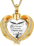Cremation Heart Urn Necklace Ashes Jewelry for Women Men Keepsake Pendant Memorial Locket Ash Holder