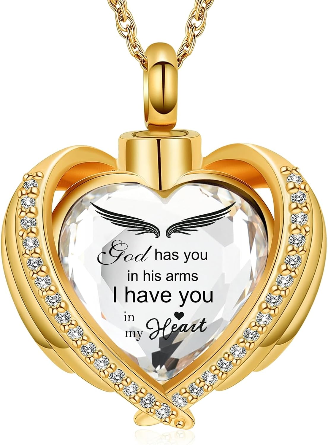 Cremation Heart Urn Necklace Ashes Jewelry for Women Men Keepsake Pendant Memorial Locket Ash Holder