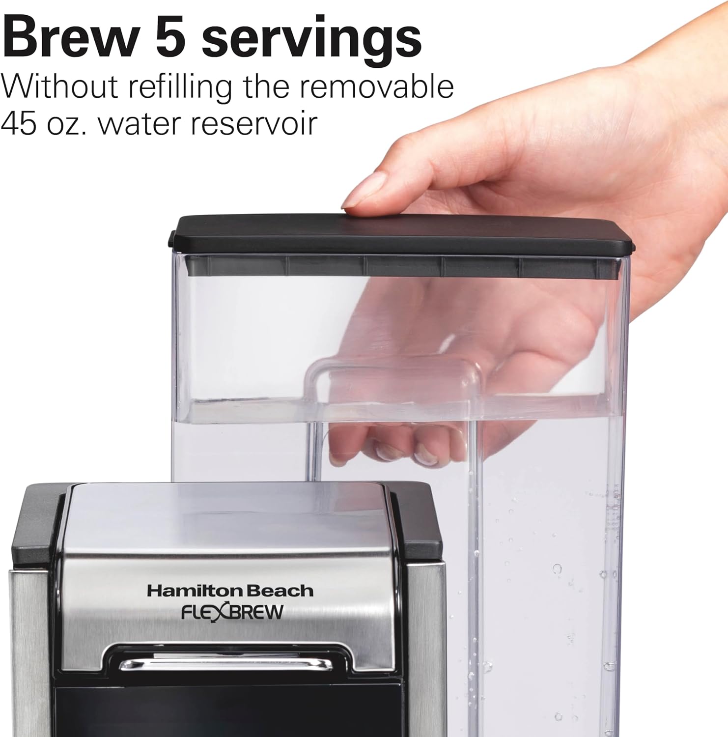 FlexBrew Advanced 4-in-1 Single Serve Coffee Maker | Hot & Iced Coffee Maker | Removable 45 oz. Reservoir | Uses Pod