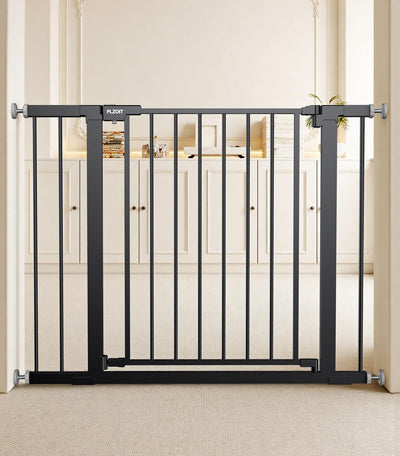 29.5-40.5" Baby Gate for Stairs, Dog Gate for Doorways, Walk Thru Auto Close Metal Baby Safety Gate for The House
