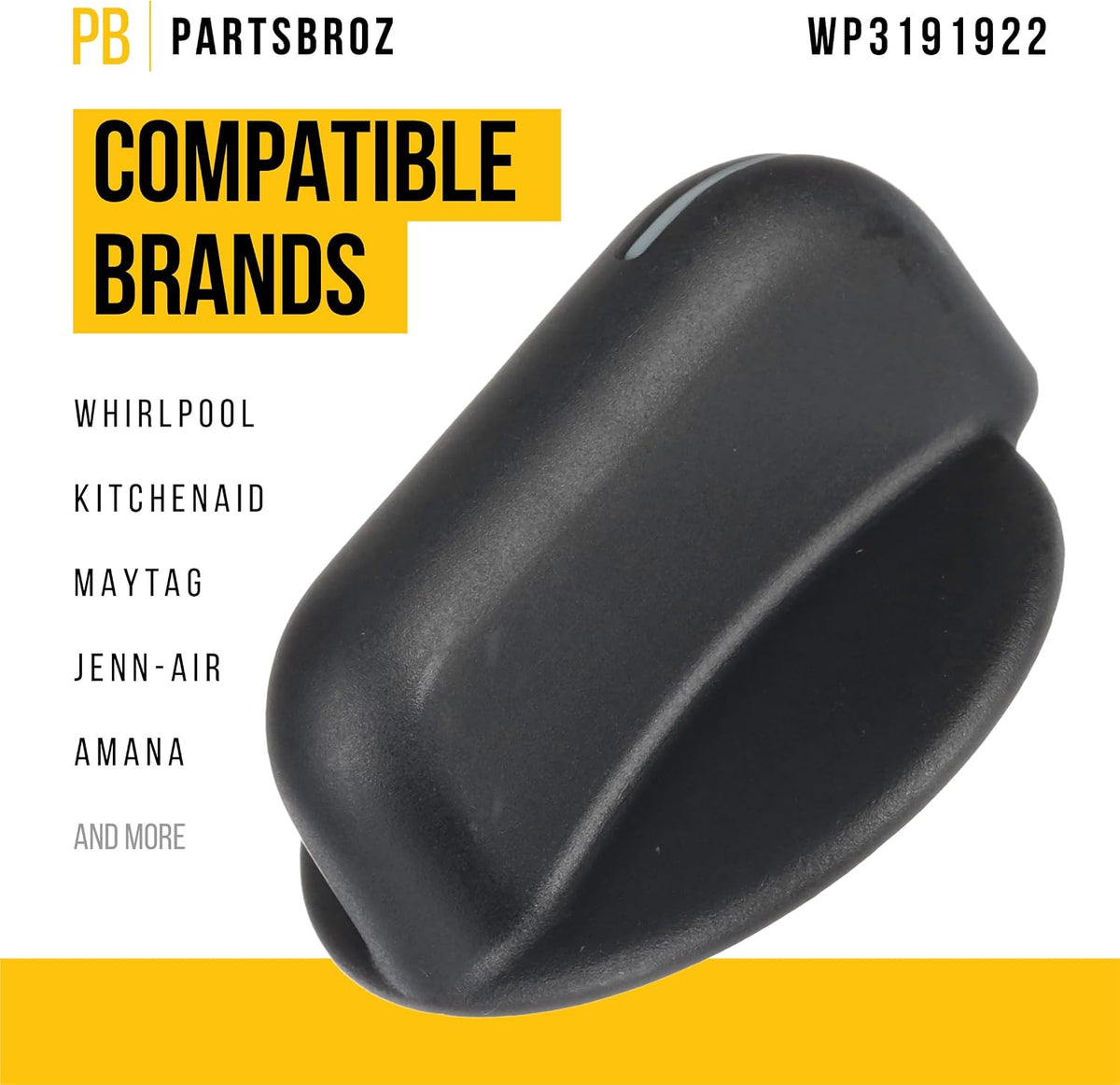 WP3191922 Cooktop Surface Burner Knob for Whirlpool KitchenAid AP6007808