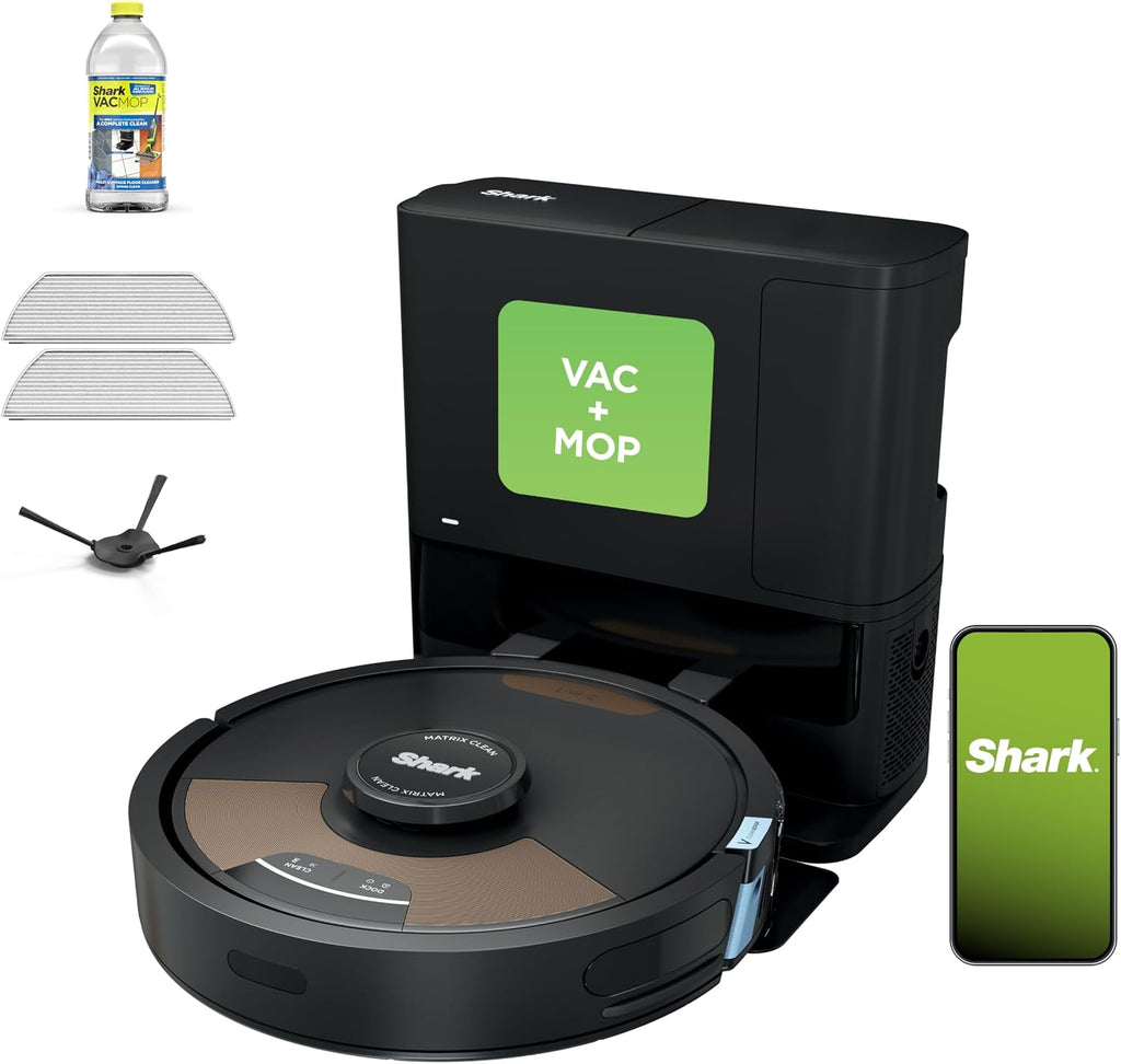 Matrix Plus 2-in-1 Robot Vacuum & Mop, Black/Brass, AV2613WA | Sonic Mopping, Matrix Clean, CleanEdge, HEPA 60-Day