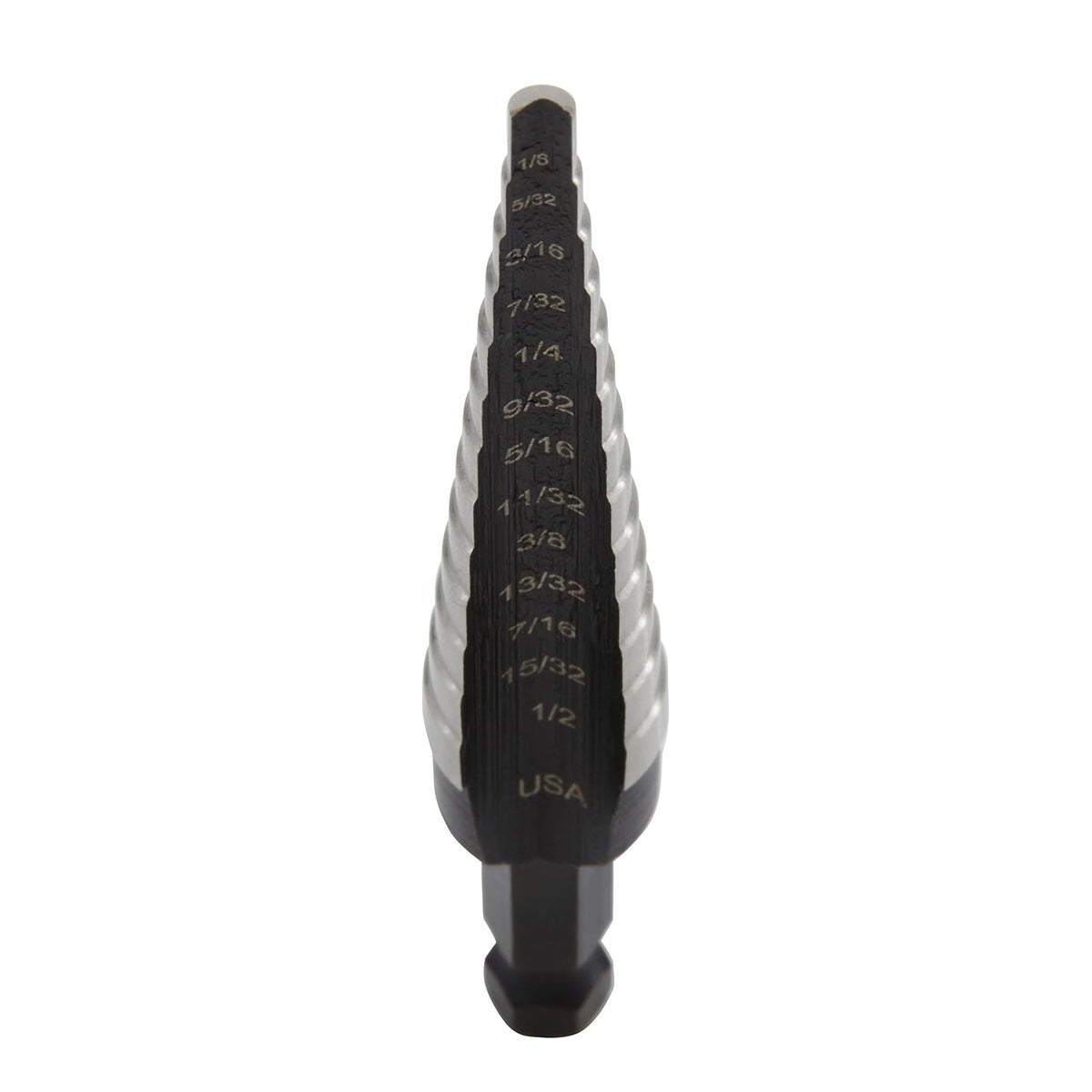 Irwin Tools IRWIN Step Drill Bit, 1/8-Inch to 1/2-Inch Step, 1/4-Inch Shank (10231) Silver|Silver metallic
