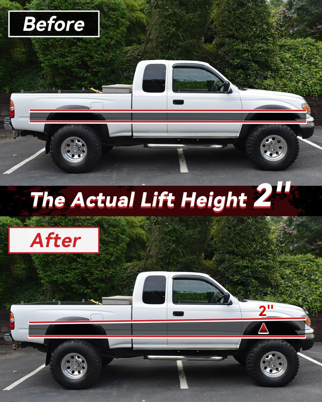 PROEZE 2" FRONT Leveling Lift Kit for 1995-2004 TACOMA 4 RUNNER,2 inch Forged Front Strut Spacers Leveling Kits