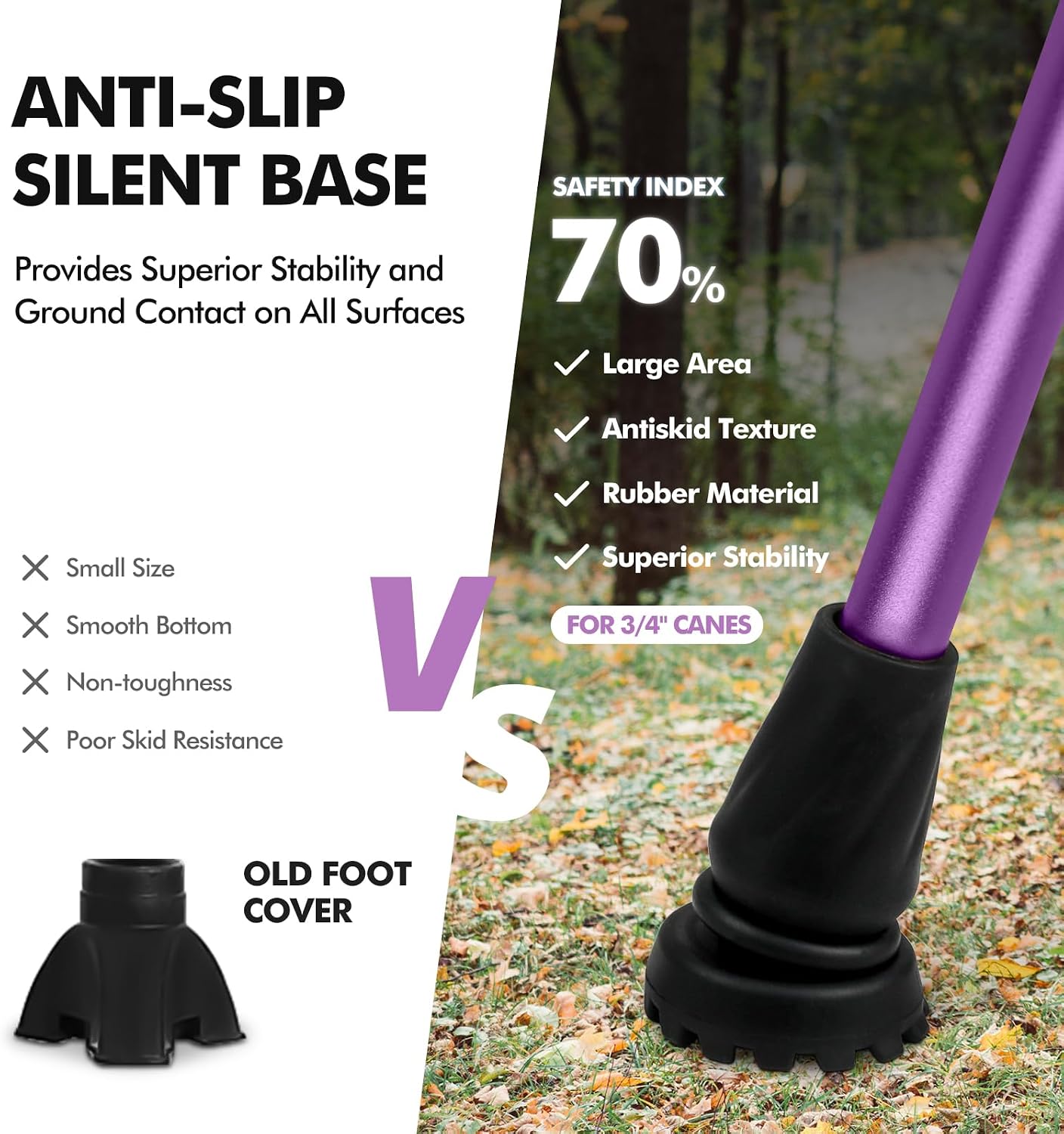 Walking Cane and Walking Stick for Men Women,Lightweight Folding Canes with Offset Soft Cushioned Handle,Adjustable &