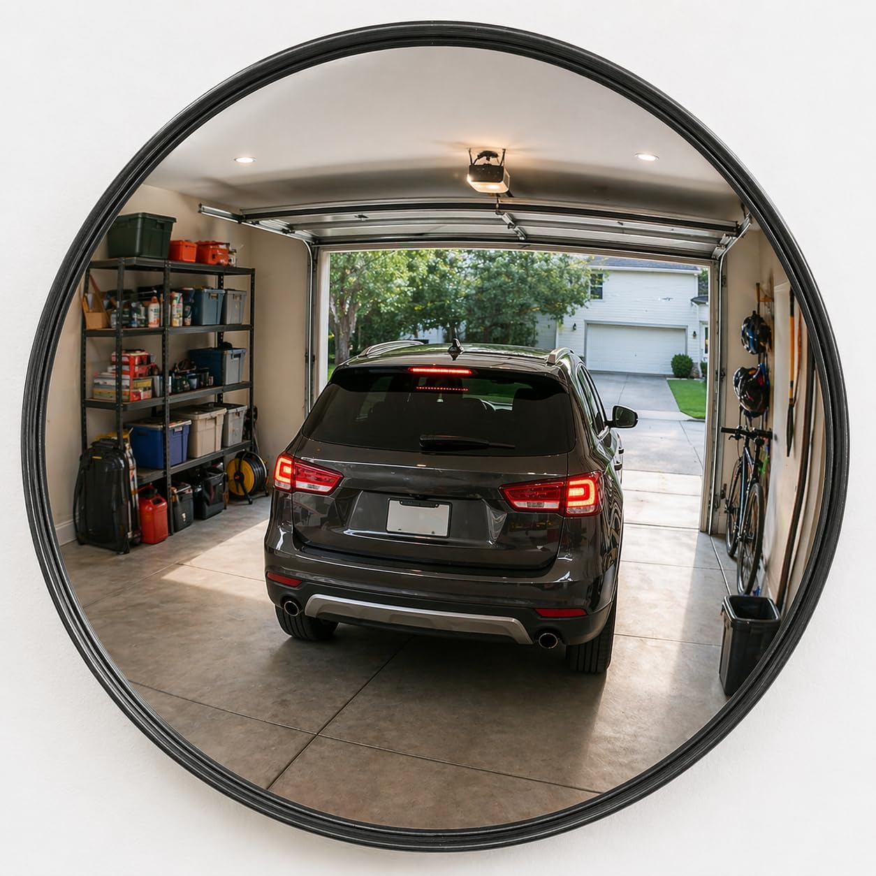 12” Acrylic Convex Mirror, Round Indoor Security Mirror for the Garage Blind Spot, Store Safety, Warehouse Side View