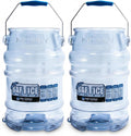 Ice Bucket, San Jamar Saf-T-Ice, 6 Gallon, Tri-Grip Handle, Blue, 2-Pack