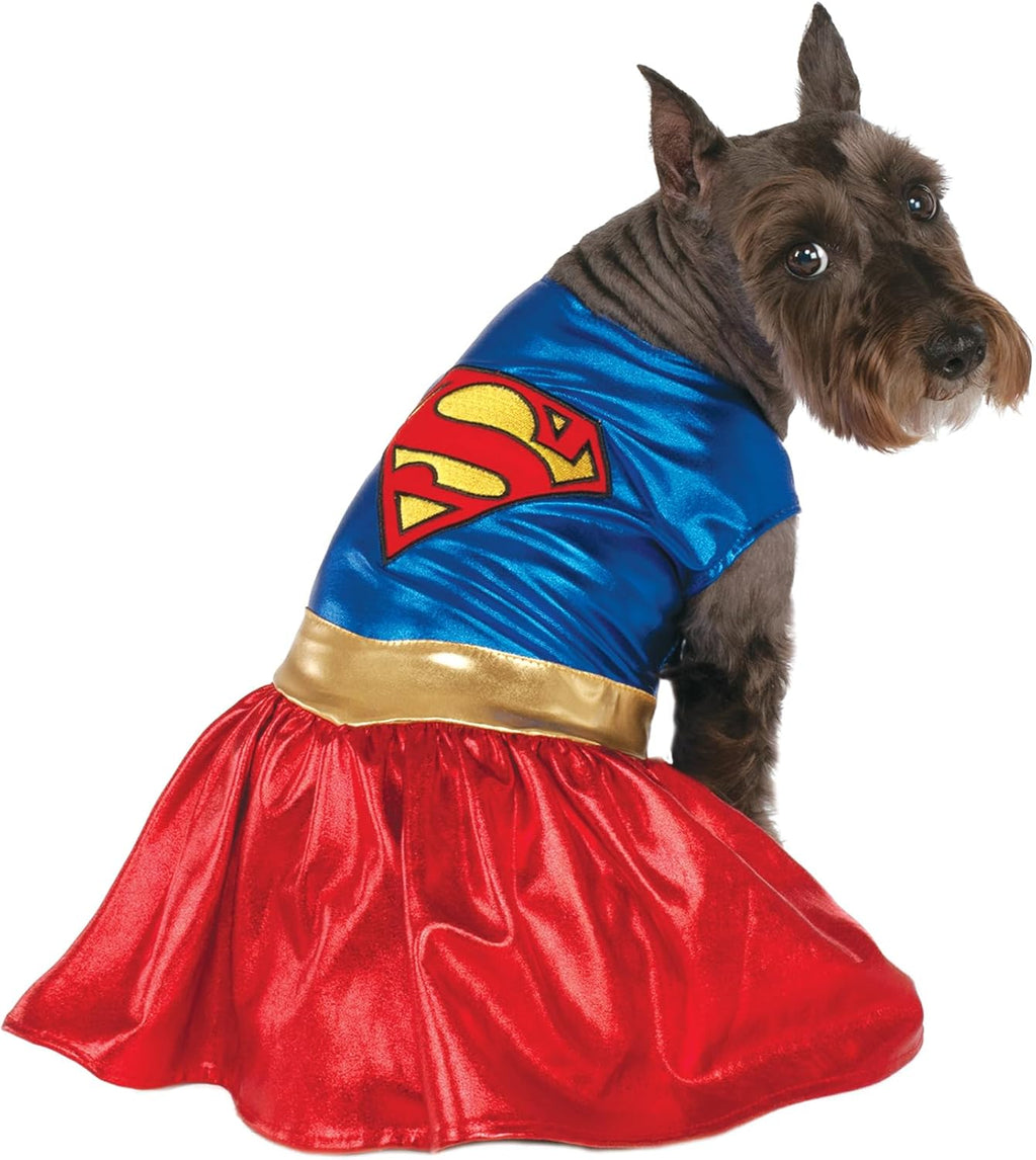 DC Comics Superheroes: Supergirl Pet Costume for For Dogs or Cats by Rubies, XL