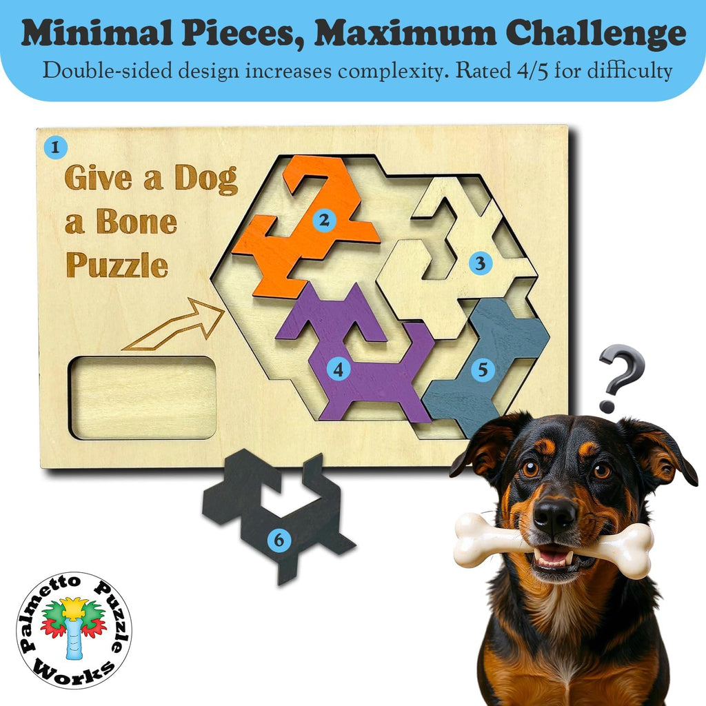 Give a Dog a Bone – Montessori Toys & Wooden Puzzles for Kids & Adults, Educational Toys for Families & Teen Games