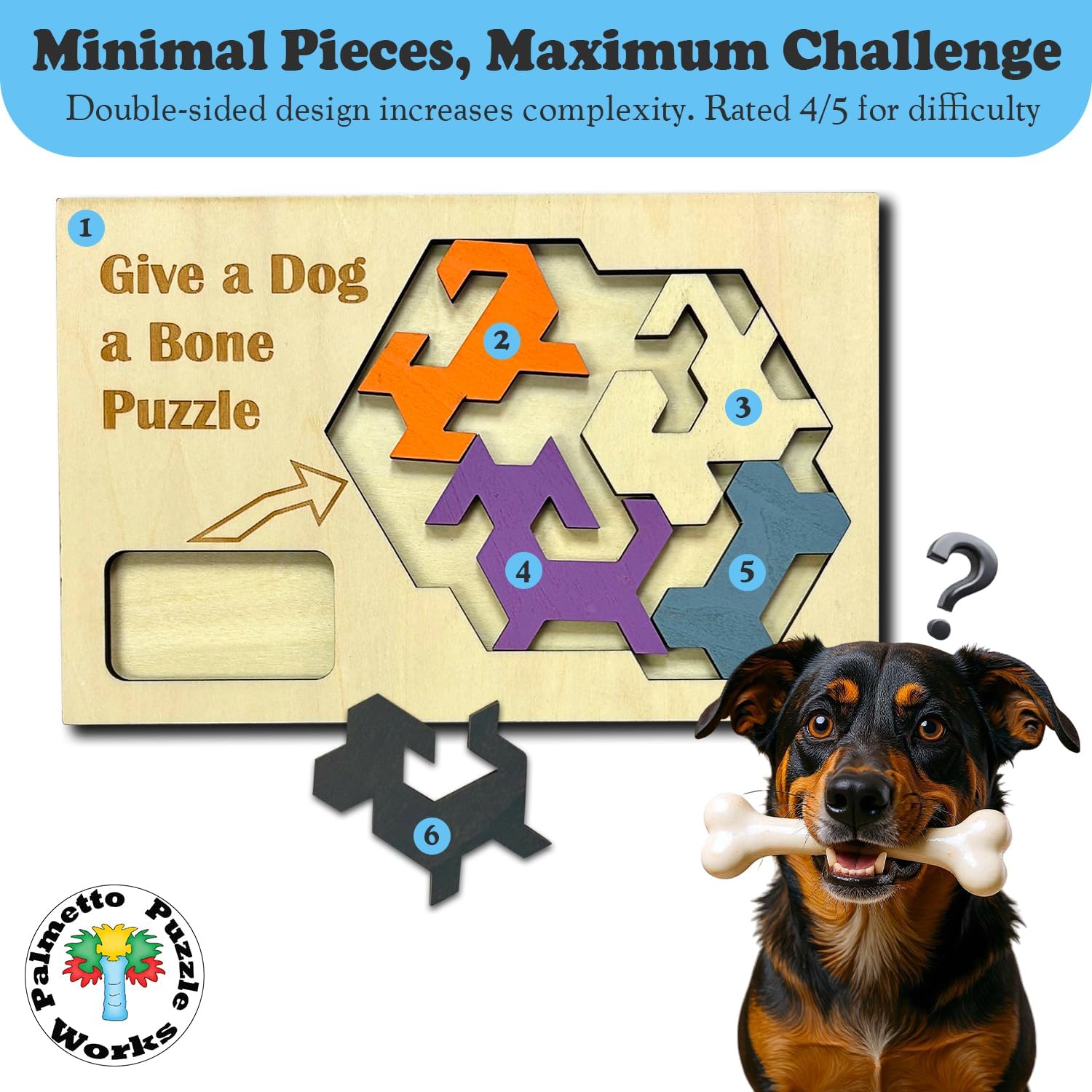 Give a Dog a Bone – Montessori Toys & Wooden Puzzles for Kids & Adults, Educational Toys for Families & Teen Games