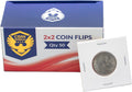 100 Quarter 2x2 Premium Cardboard Coin Flips Paper Holders Mylar Archival Safe Storage