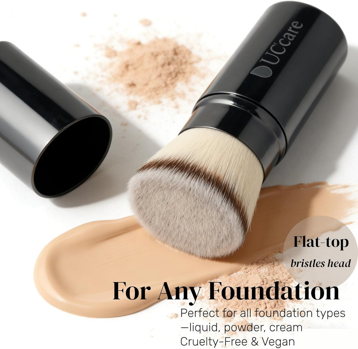 Retractable Kabuki Foundation Brush for Face Body