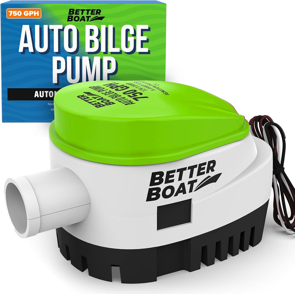 Automatic Bilge Pump 750 GPH 12V with Built-In Float Switch, 3/4 Inch
