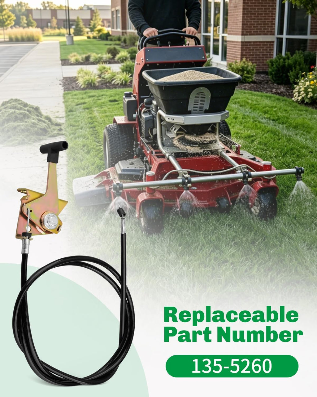 135-5260 Throttle Cable Fit for Exmark Z-Spray 3624 4230 4230XL 4630 4630XL 4640 5260 5260XL, for Lawn Care