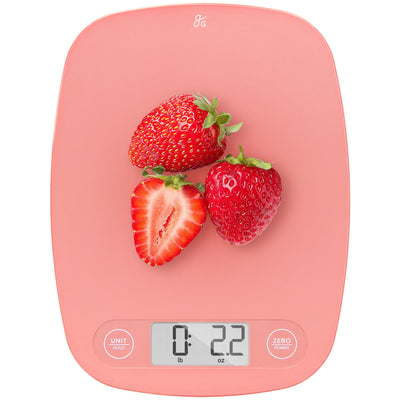 Food Scale, Slim & Compact Build, 1g Precision (Coral Pink)