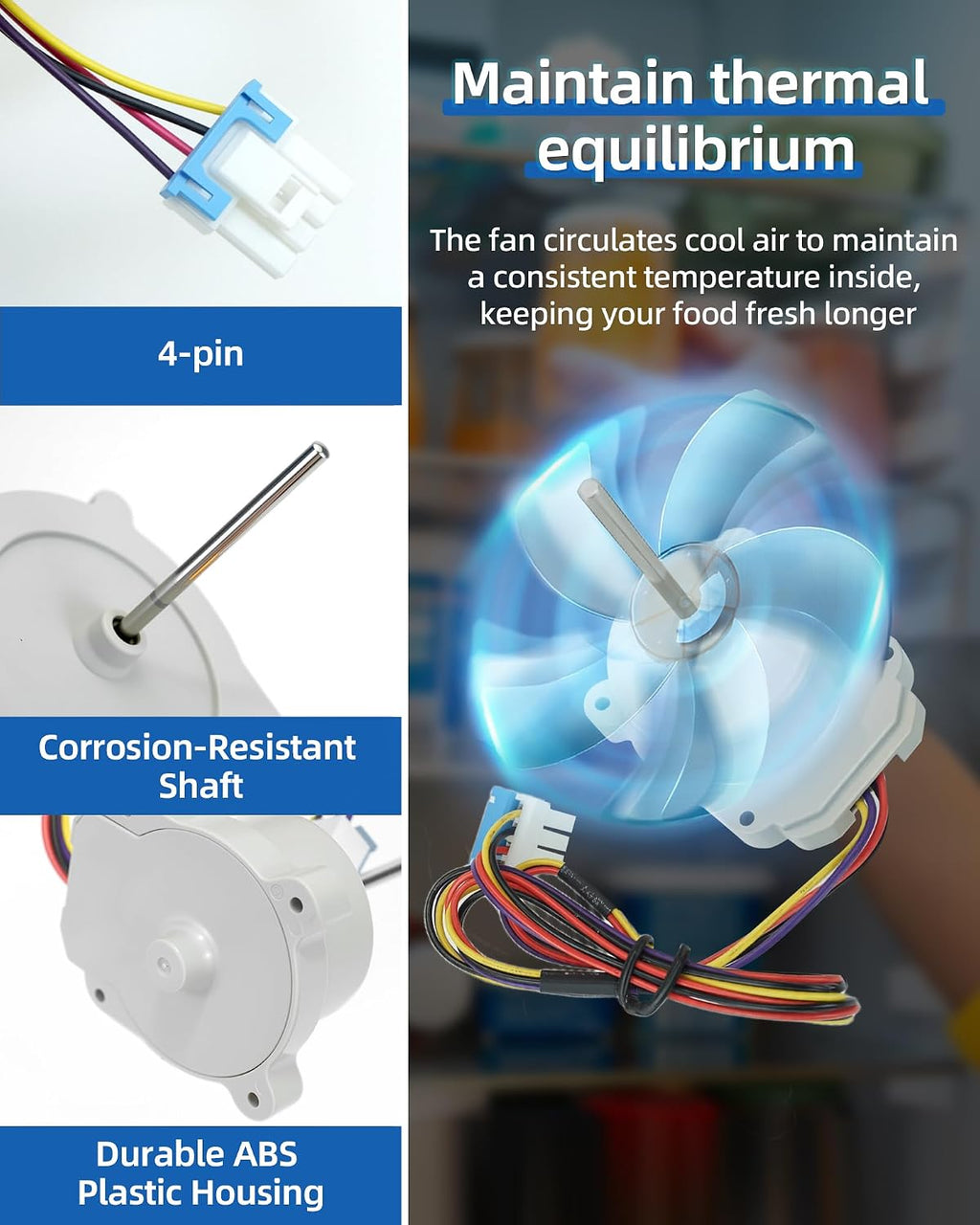 LRTLS2403S LTCS24223S Refrigerator Evaporator Fan Motor Fit for LG