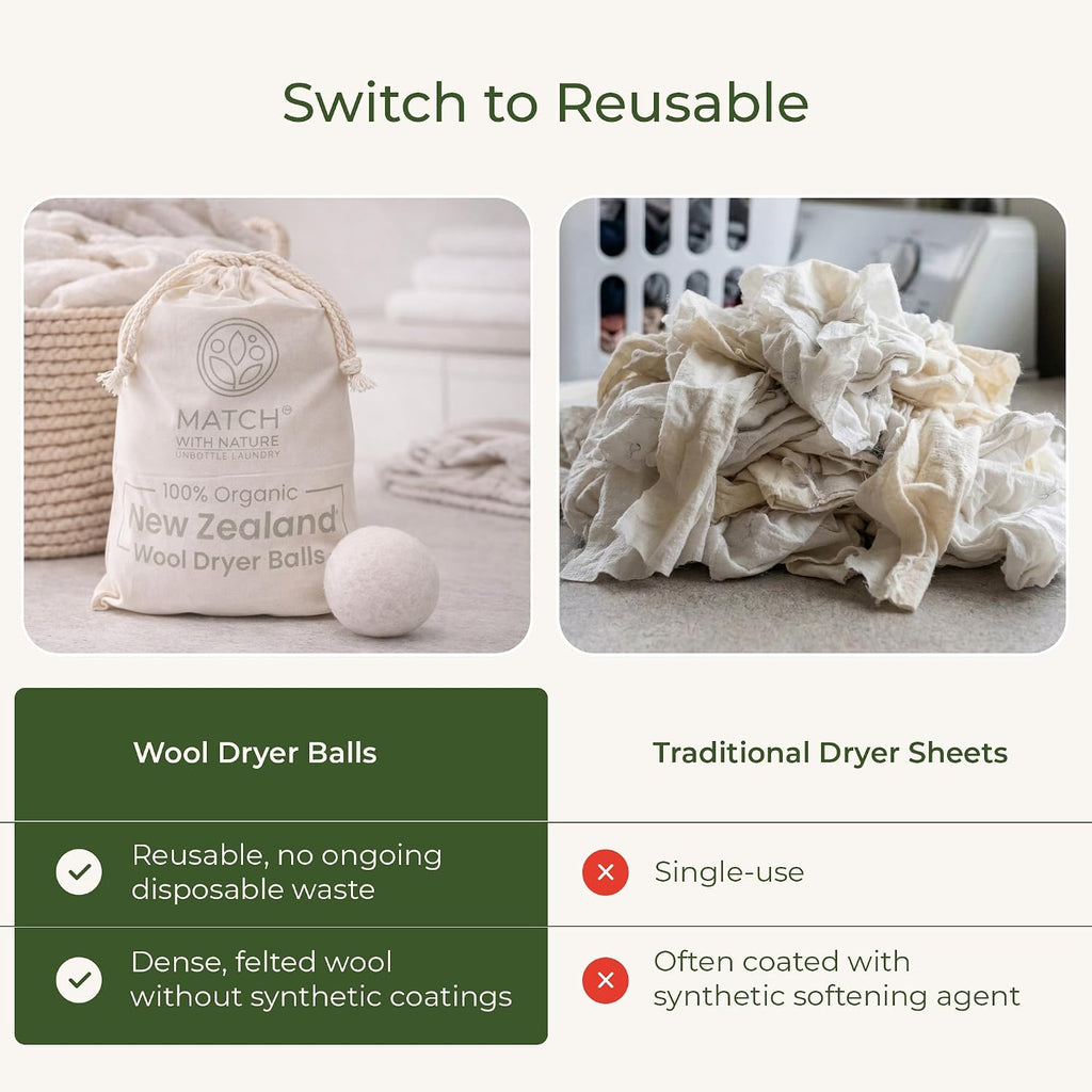 Wool Dryer Balls, 6 Pack