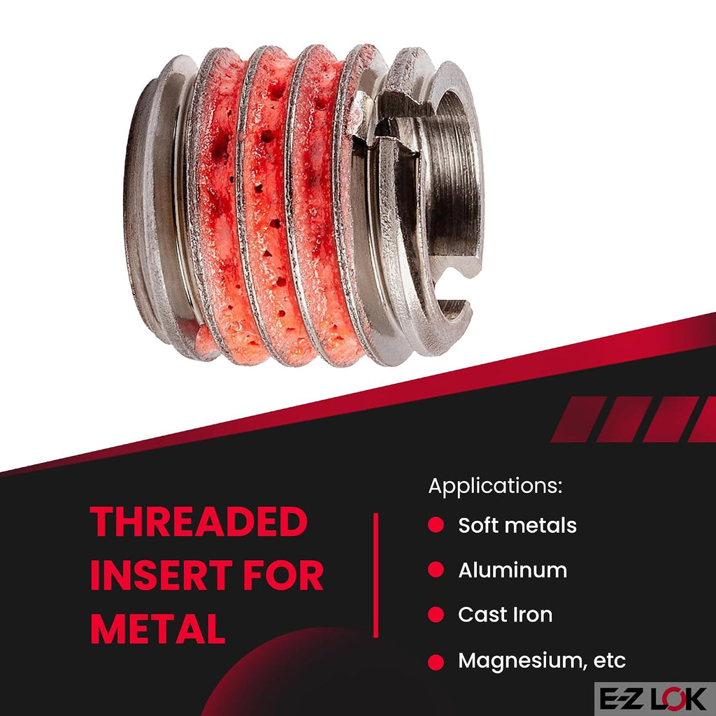 E-Z LOK Thread Insert, 0.375-16 Internal, 0.5625-12 External, 5 ct