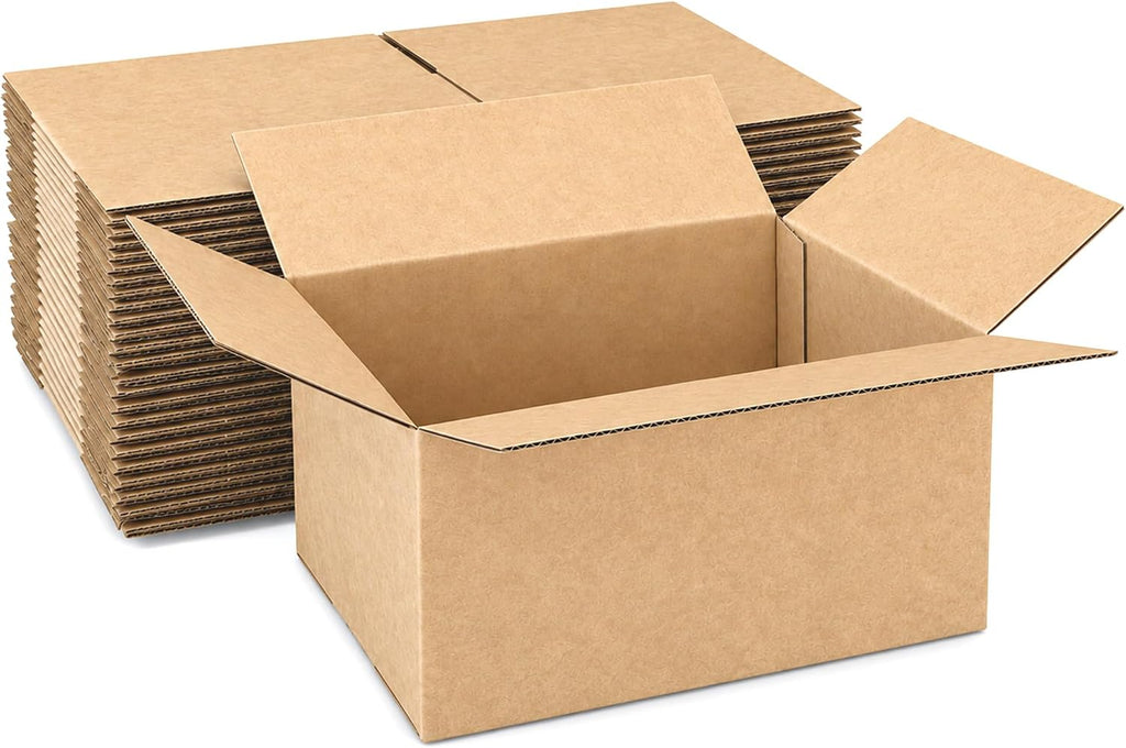 8x6x4 Shipping Boxes, 25 Pack Kraft Corrugated Mailers Sturdy small cardboard boxes for small business mailing