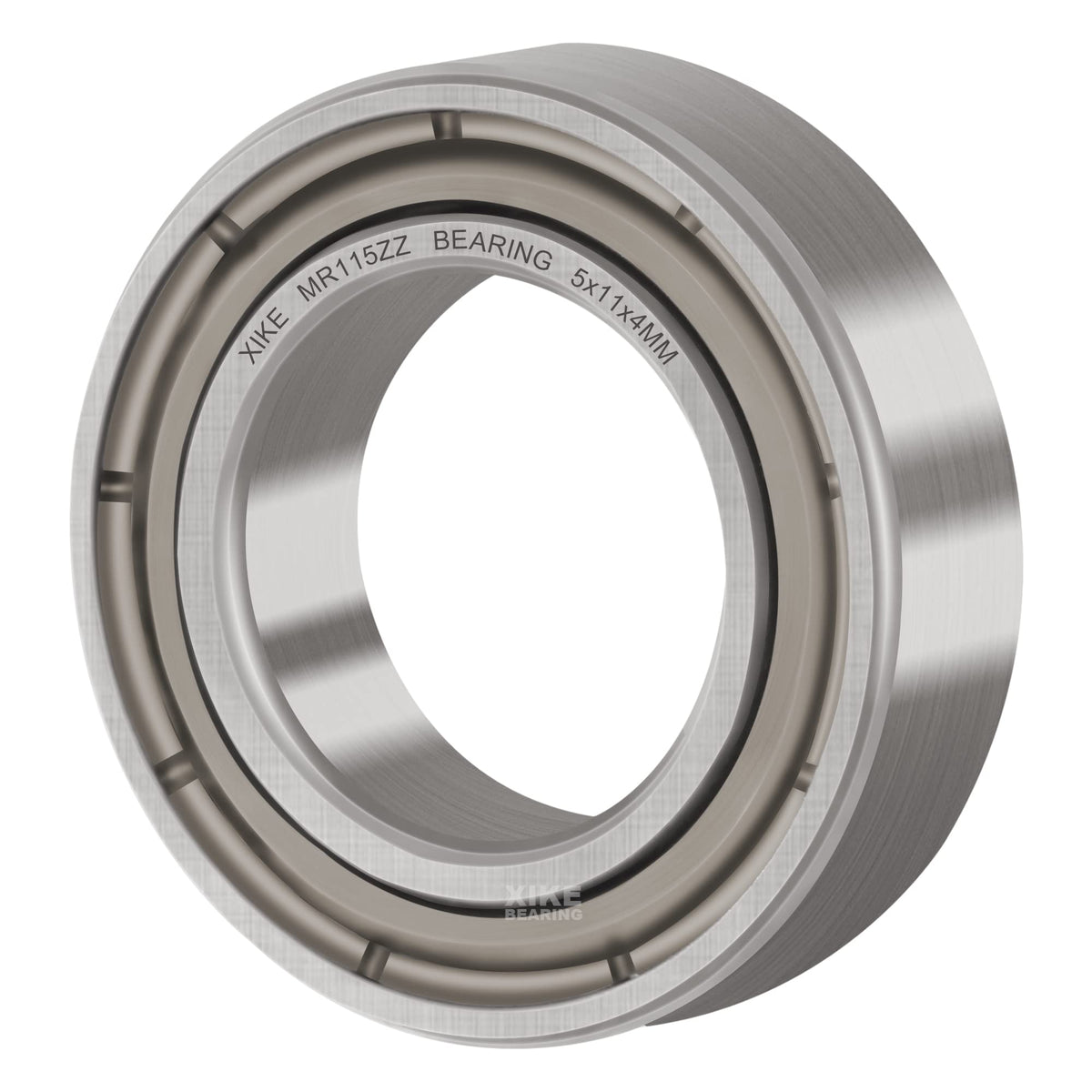 XIKE 10 Pcs MR115ZZ Bearings 5x11x4mm, Double Shield Seals Metal.