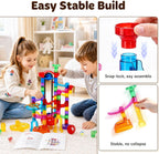 171Pcs Motorized Elevator Marble Run with Glow Marbles for Kids