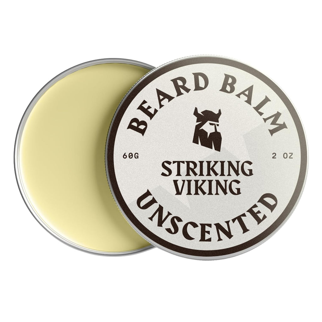 Beard Balm for Men - 2 Oz, Unscented | Moisturizer & Beard Conditioner Styling Balm That Softens & Nourishes Coarse