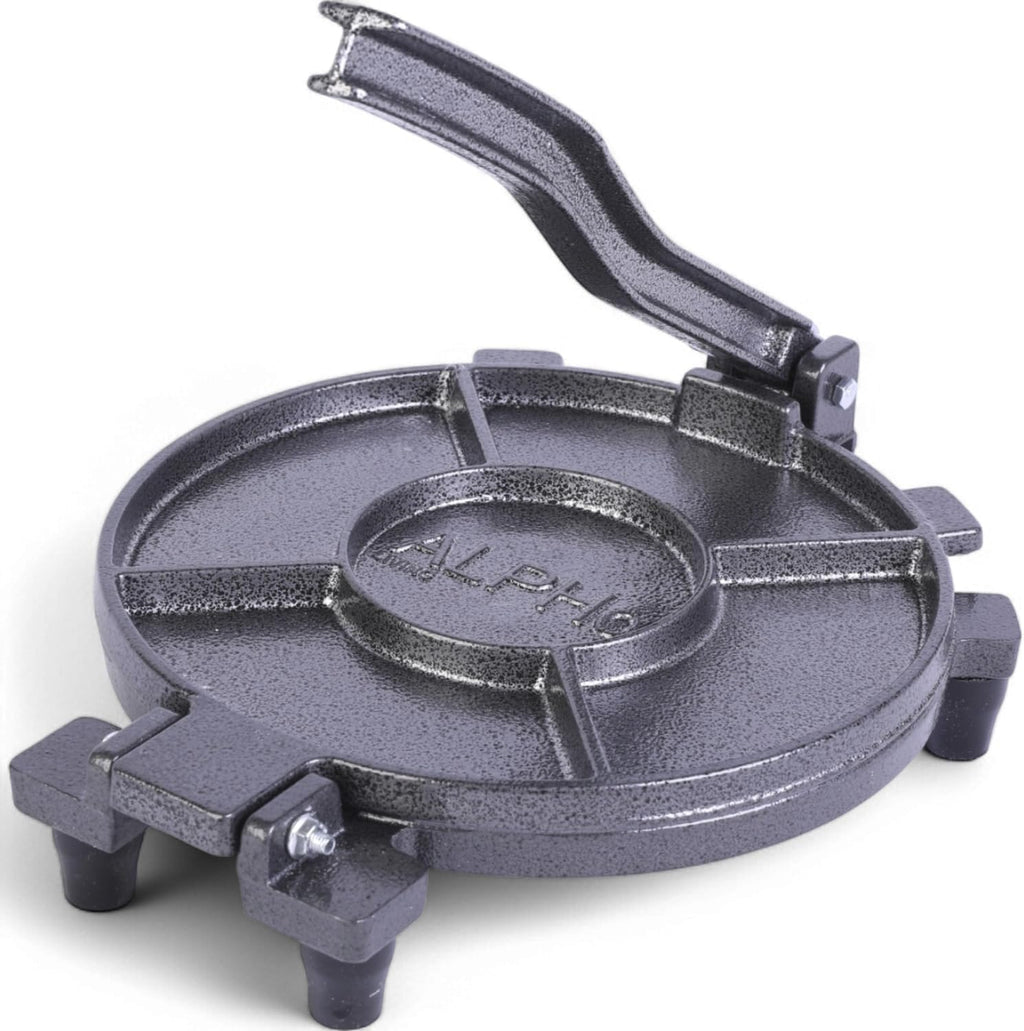 Tortilla Press – 10 Inch Cast Iron Quesadilla Maker – Heavy Duty Empanada Maker Press – Cast Iron Tortilla Maker for